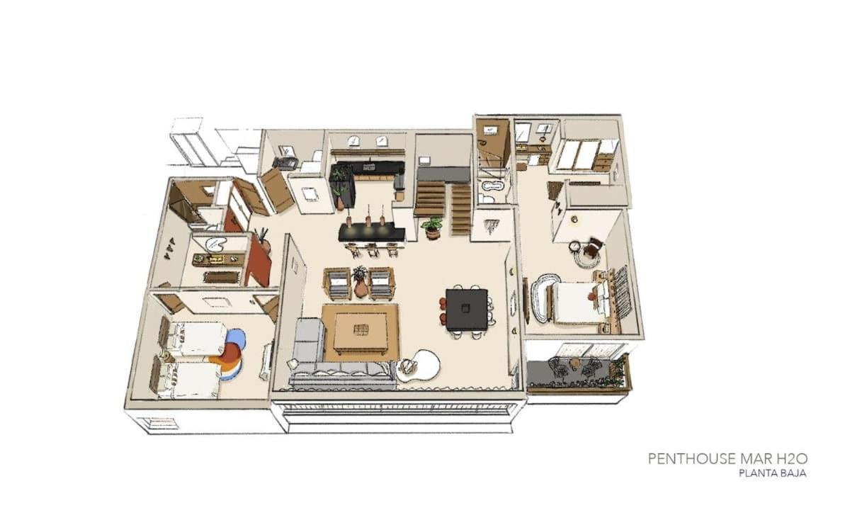 Stylish Luxe Penthouse - Exclusive Gated Community Playa del Carmen